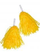 Matte Yellow Cheerleader Pom Poms Costume Accessory