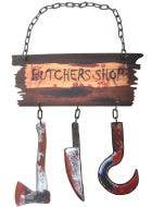Image of Butcher Shop Hanging Halloween Sign Decoration