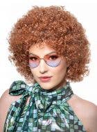 Light Ginger Brown 1970's Curly Afro Costume Wig for Adults
