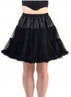 Thigh Length Fluffy Black Petticoat for Women - Main Image