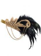 Black and Gold Gatsby Headband
