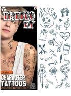 Image of Hipster Stick and Poke Fake Temporary Tattoos - Main Image
