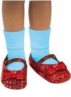 Girl's Dorothy Red Sequin Shoe Covers Costume Accessory 