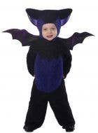 Toddler's Black Bat Onesie Halloween Costume with Wings