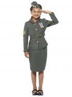 Girl's WWII Army Officer Costume Main View