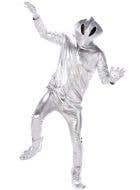 Men's Silver Alien Fancy Dress Costume