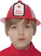 Image of Fire Chief Kids Red Costume Hat - Main Image