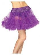 Women's Purple Ruffled Thigh Length Costume Petticoat