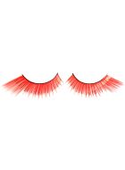 Image of Winged Red False Eyelashes with Tinsel Highlights - Main Image
