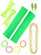 Image of Neon Green 11 Piece 1980s Costume Accessory Set
