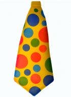 Oversized Yellow Polka Dot Clown Costume Tie