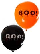 Orange and Black Halloween Balloons with Boo Print