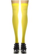 Image of Opaque Yellow Thigh High Women's Costume Stockings