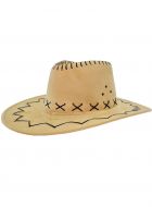 Light Beige Brown Cowboy Costume Hat for Adults