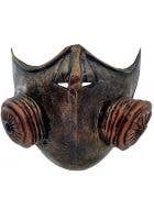 Latex Aged Bronze Look Gas Mask Costume Accessory