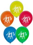 Image of 21 Rainbow Coloured 10 Pack 30cm Latex Balloons