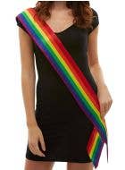 Image of Mardi Gras Rainbow Party Sash Costume Accessory