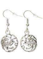 Image of Dragon Queen Silver Plated Costume Earrings - Main Image 