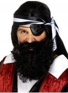 Black Faux Hair Pirate Costume Beard and Moustache Set