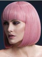 Elise, Light Pink Deluxe Women's Bob Wig, Heat Resistent Fashion Wig - Main View