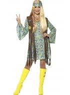 Women's Groovy Hippie Chick 60s Costume - Front View