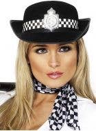 Black and White Chequered Police Officer Bowler Costume Hat - Main View