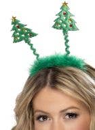 Image of Festive Rhinestone Christmas Tree Head Bopper Headband