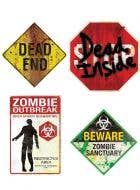 Magnetic Halloween Sign Decoration - Zombie Outbreak Sign Main Image
