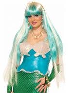 Blonde and Blue Ombre Mermaid Women's Costume Wig