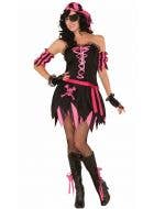 Pink and Black Pixie Pirate Women's Costume Main Image