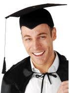 Black Felt Graduation Mortar Board Costume Hat for Adults
