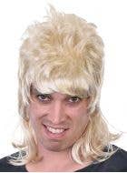 Dazza the Bogan Men's Long Blonde Mullet Costume Wig