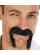 Novelty Stick On Black Handlebar Moustache Costume Accessory
