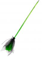 Green and Black Mesh Witch Broom Stick - Main Image