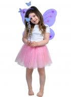 Pink and Purple Butterfly Wings and Wand Accessory Set - Main Image