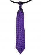 Purple Sequin Neck Tie on Elastic