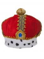 Royal King Plush Red and Gold Crown Hat Costume Accessory