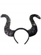 Black Maleficent Costume Horns on Headband