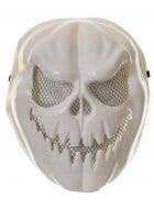 White Evil Pumpkin Mask for Adults