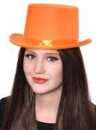 Unisex Adult's Classic Orange Top Hat Costume Accessory