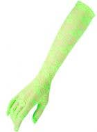 1980's Neon Green Lace Costume Gloves