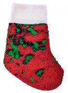 Red and Green Reversible Sequins Christmas Stocking