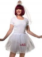 Womens White Bride To Be Printed Costume Skirt - Close Image