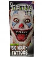 Tinsley Transfers Evil Clown Grin Face Tattoo Kit with Makeup - Main Image