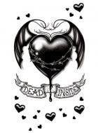 Black Heart Dead Inside Halloween Gothic Temporary Body Tattoo Transfers Zoom Image