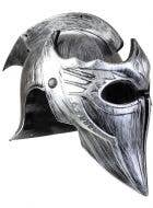 Silver Metal Look Gladiator Costume Helmet