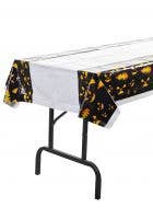 Image of Plastic Spooky Pumpkin Faces Halloween Table Cover