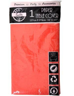Image of Bio Degradable Red 137cm x 274cm Paper Table Cover