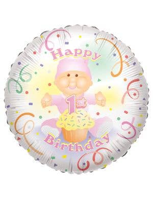 Image of Baby Girl 1st Birthday Pink 46cm Foil Party Balloon