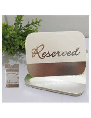 Image of Silver and White 20 Pack Reserved Table Cards